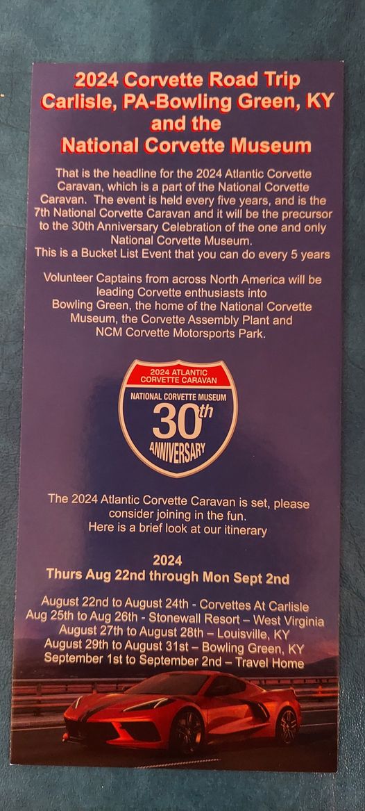 CorvetteOnly Events Corvette Club of Delaware Valley